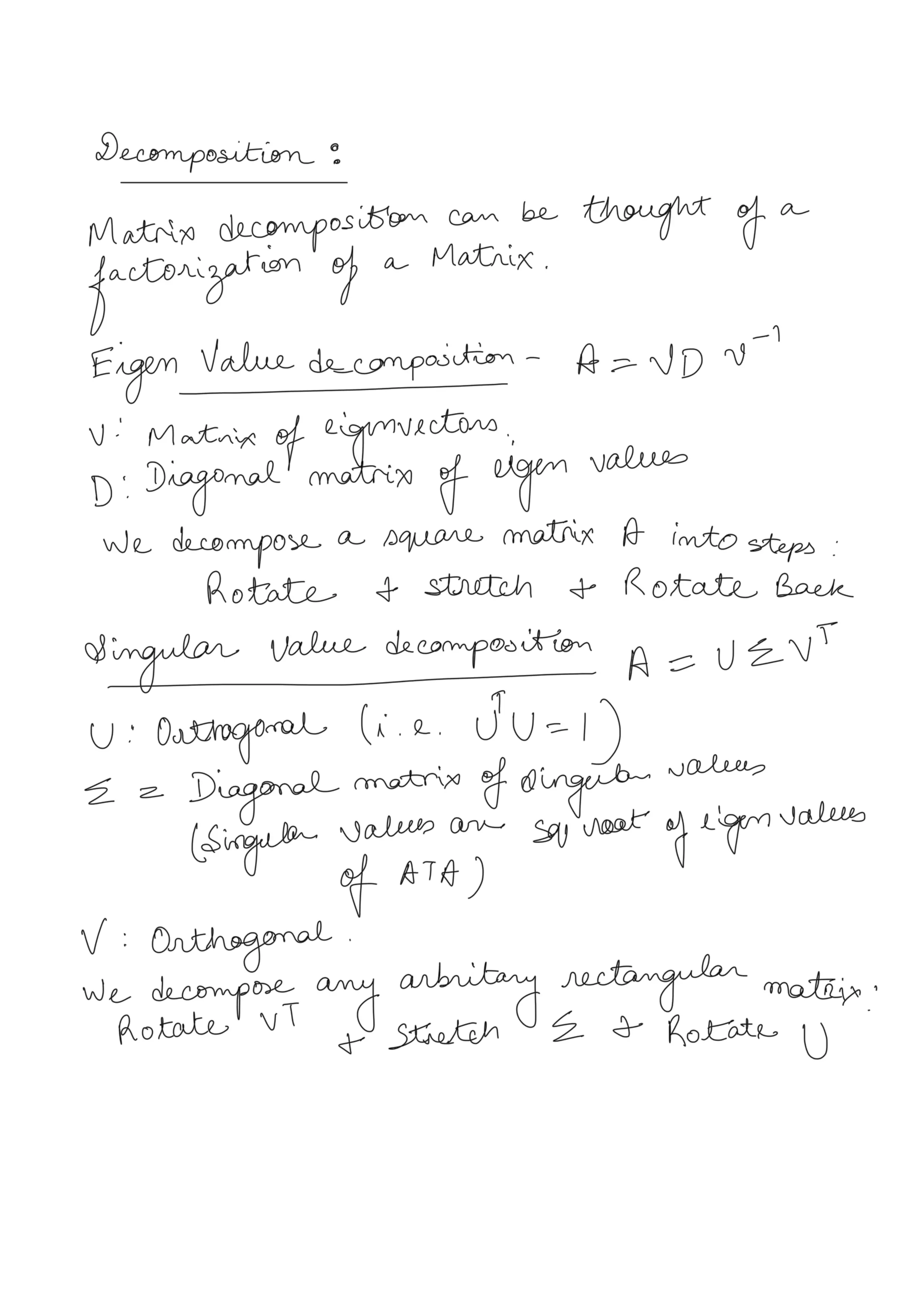 Linear Algebra Revision 11