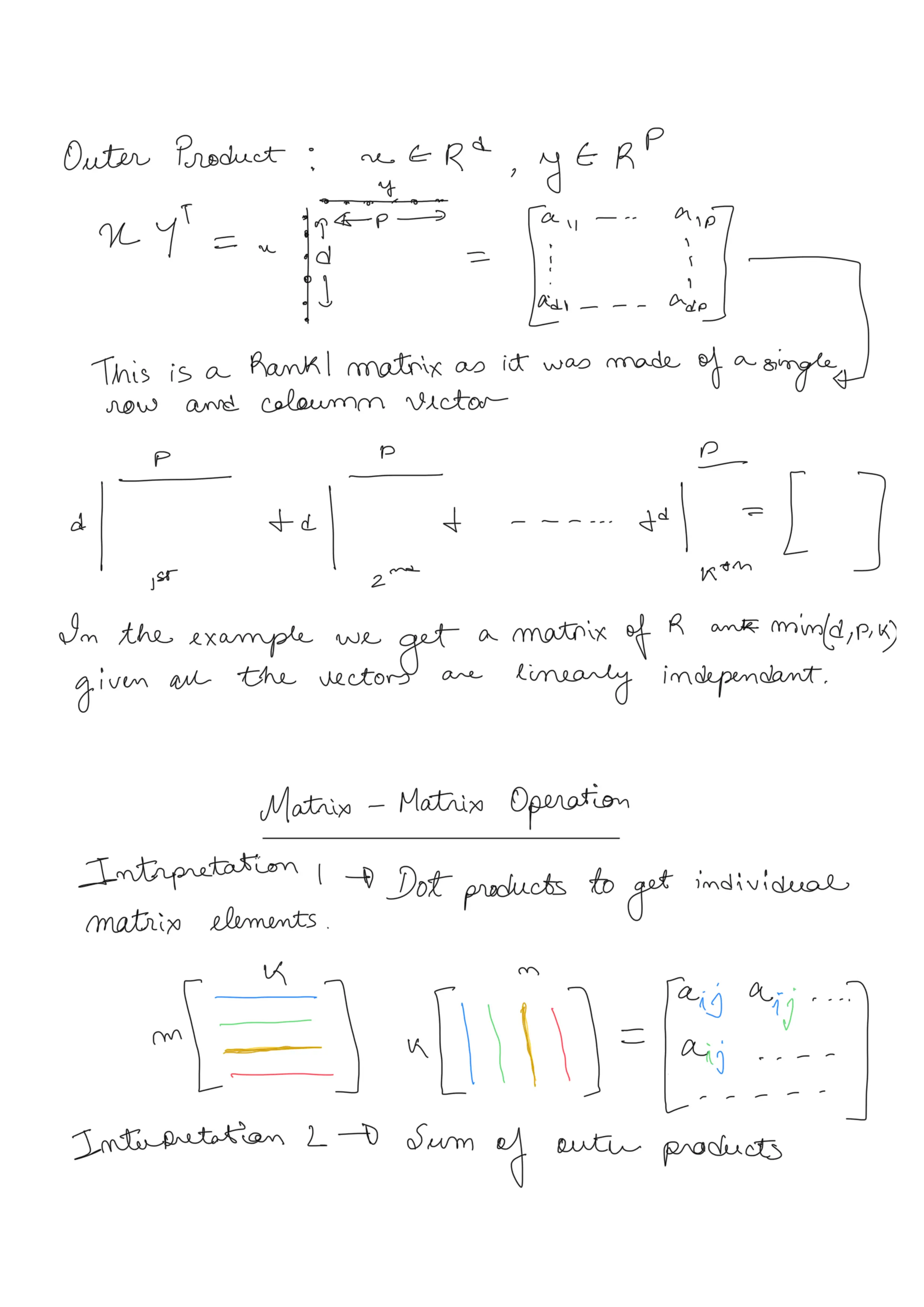 Linear Algebra Revision 2
